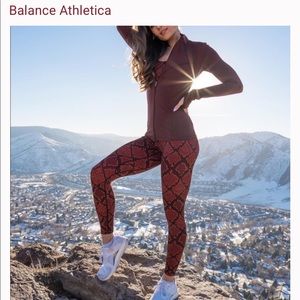 Balance Athletica snakeskin leggings